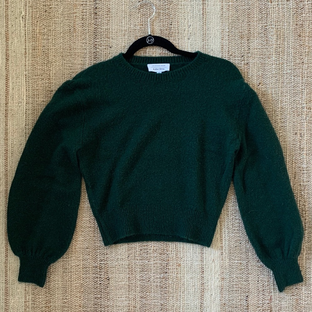 & Other Stories Green Cropped Sweater, size XS